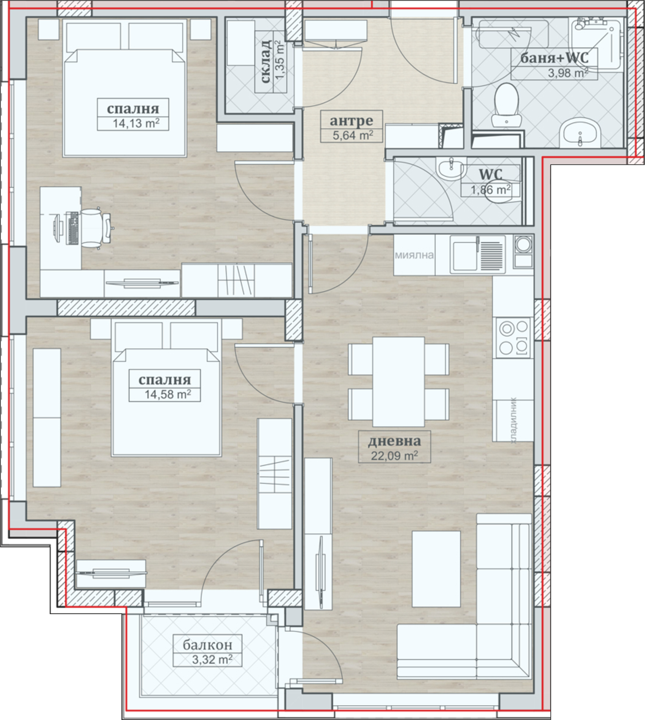 Схема на Апартамента