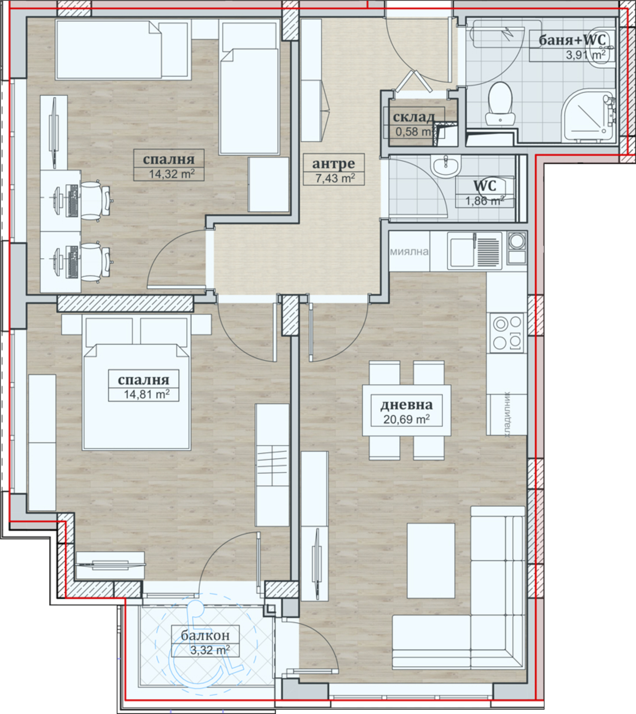 Схема на Апартамента