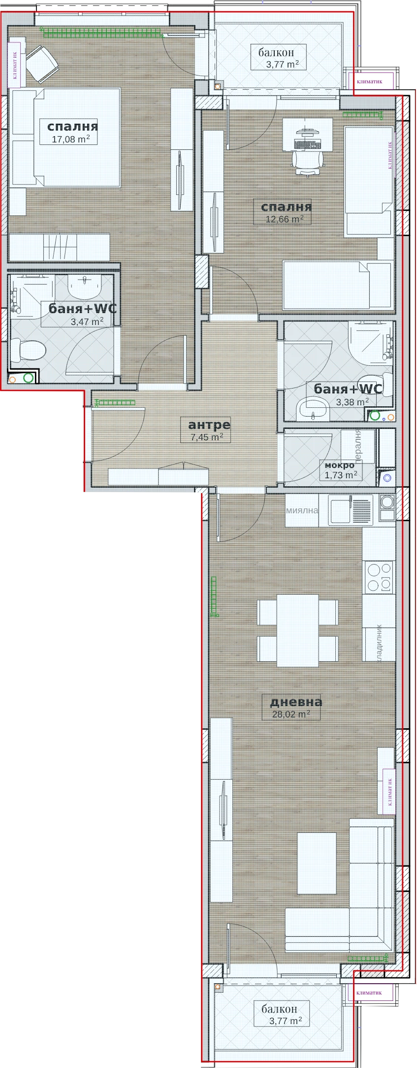 Схема на Апартамента